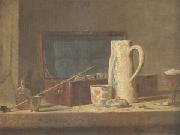 Jean Baptiste Simeon Chardin Smoking Kit with a Drinking Pot (mk05) oil painting on canvas